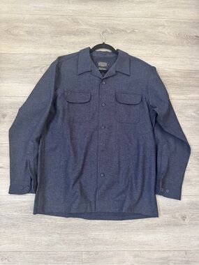 Pendleton Men's Navy Board Shirt Wool Button-Front